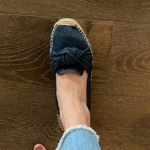 SOLUDOS denim knot espadrille